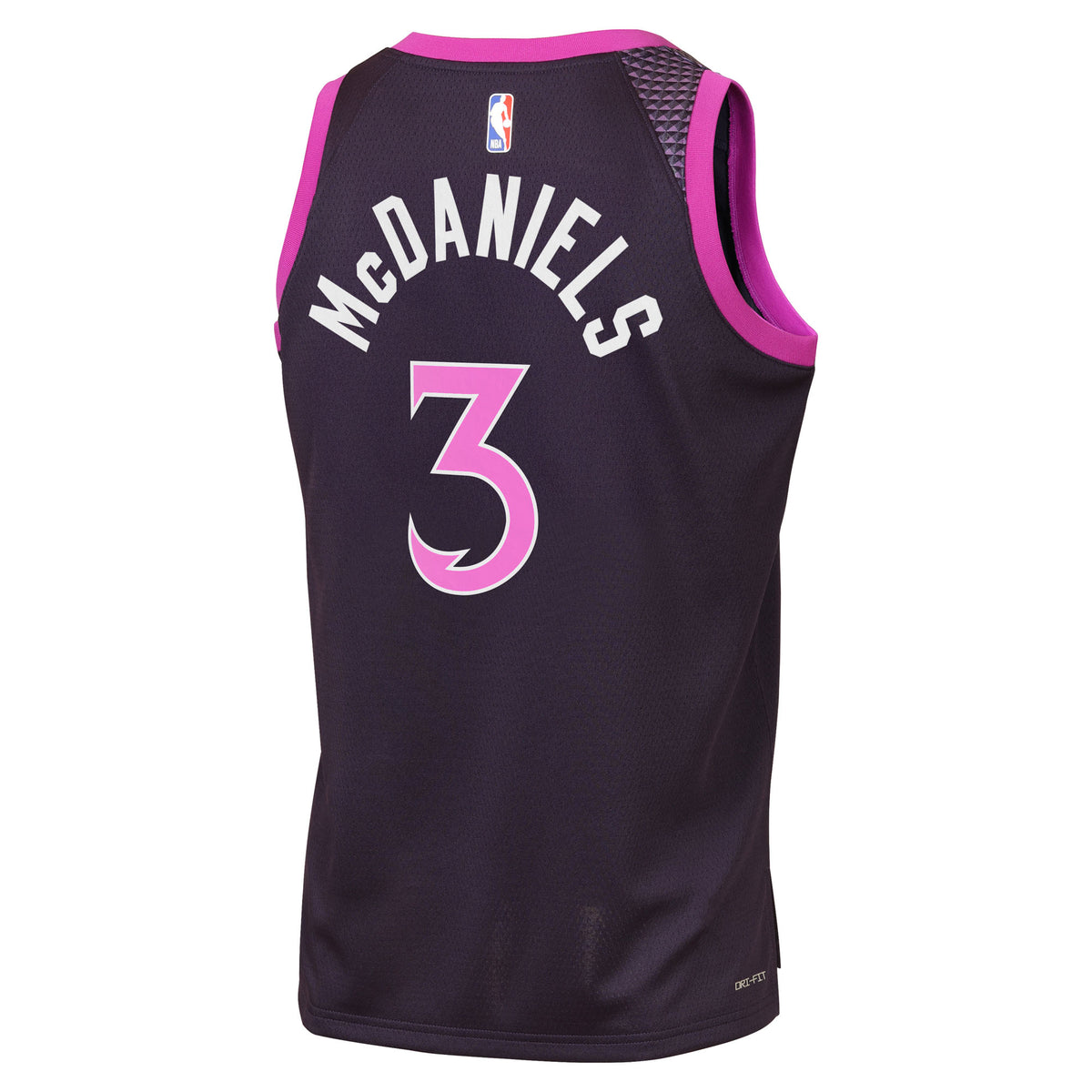 Minnesota Timberwolves Nike 2025/26 City Edition Swingman Jersey - Black - Jaden McDaniels - Youth