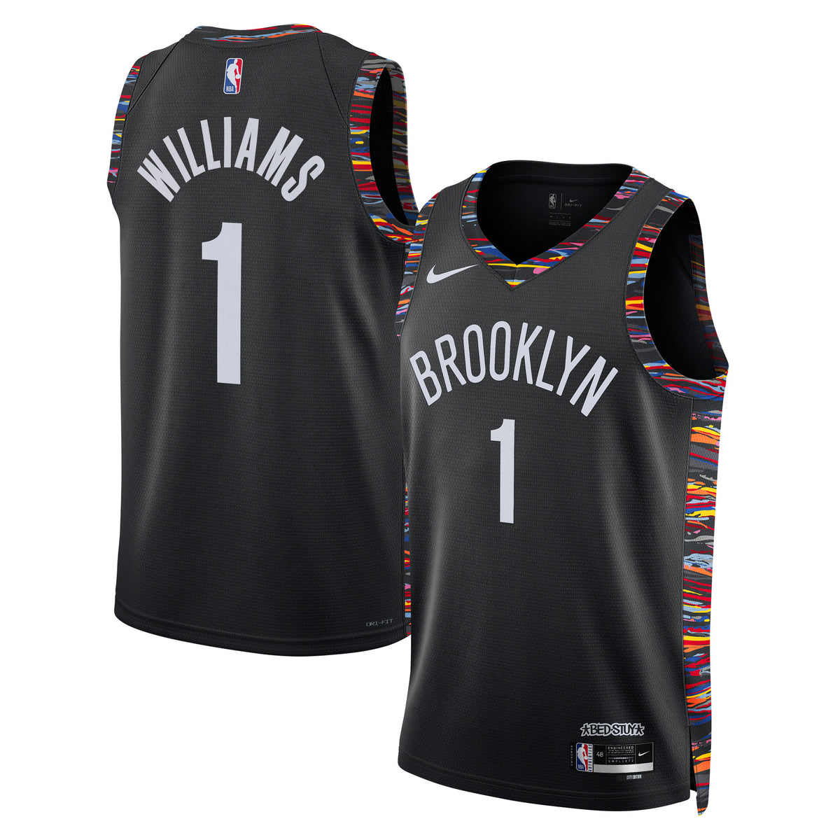 Brooklyn Nets Nike 2025/26 City Edition Swingman Jersey - Black - Ziaire Williams - Unisex