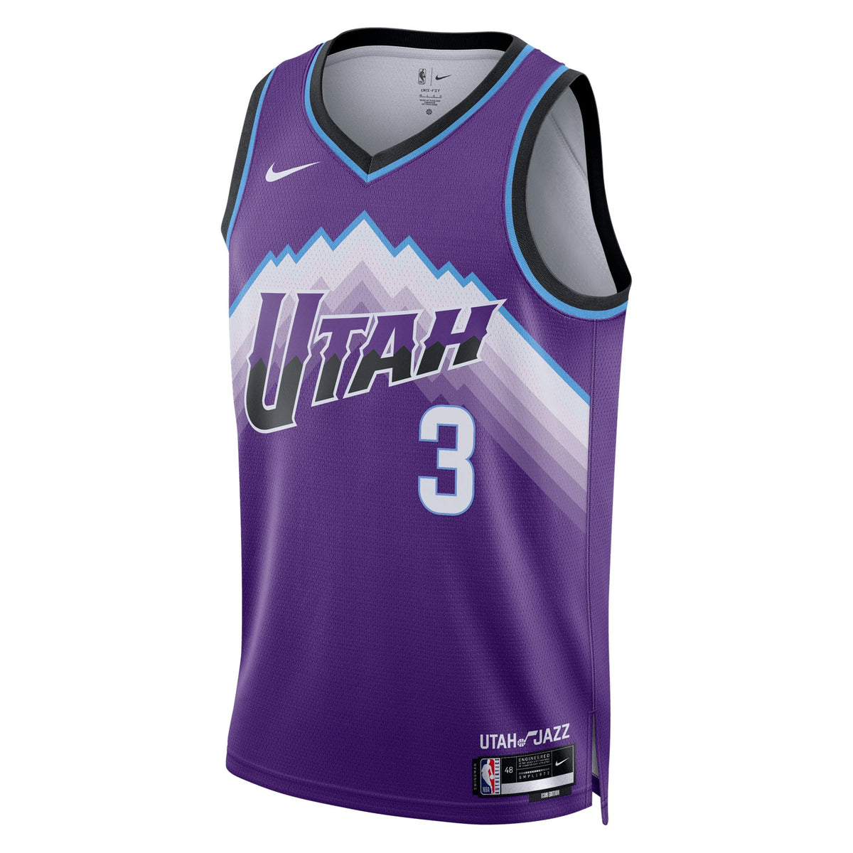 Utah Jazz Nike Replica Icon Edition Swingman Jersey - Purple - Keyonte George - Youth