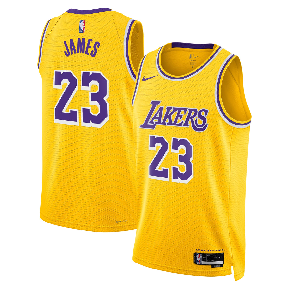 Los Angeles Lakers Nike Icon Swingman Jersey - Gold - LeBron James - Youth