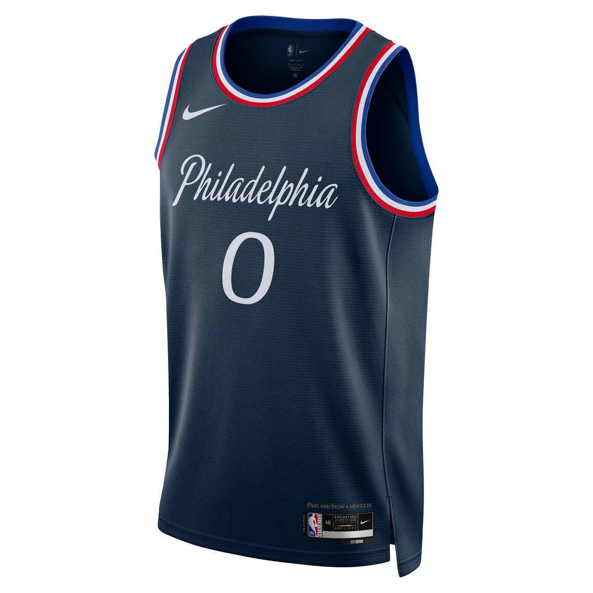 Philadelphia 76ers Nike 2025/26 City Edition Swingman Jersey - Navy - Tyrese Maxey - Unisex