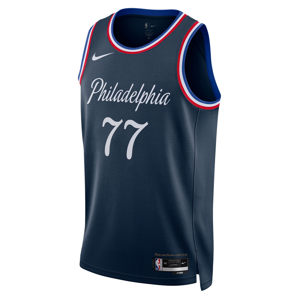 Philadelphia 76ers Nike 2025/26 City Edition Swingman Jersey - Navy - VJ Edgecombe - Unisex