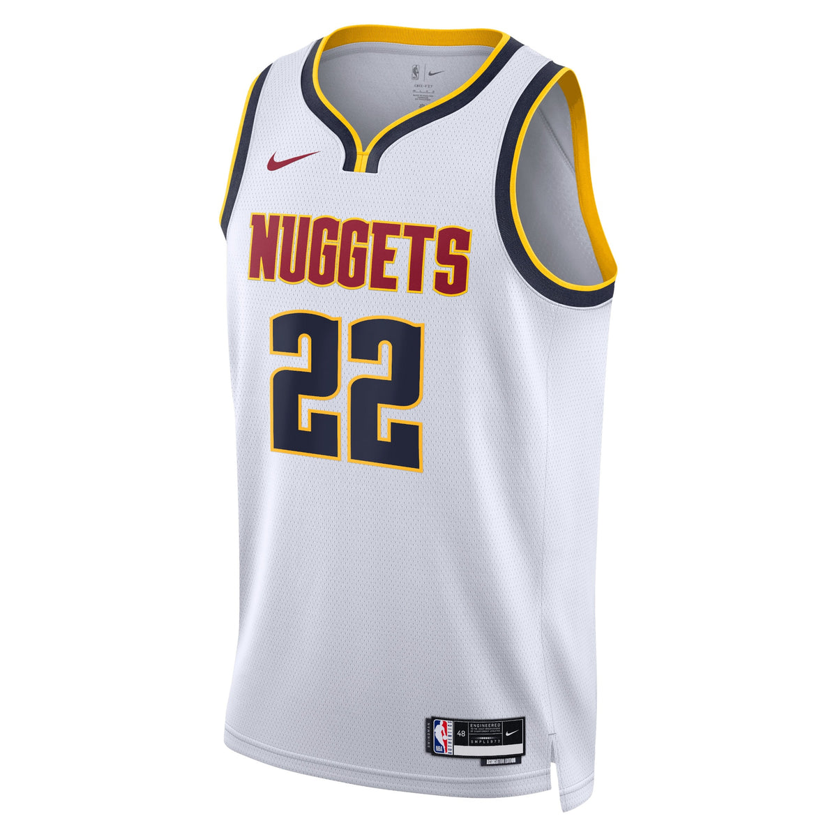 Denver Nuggets Nike Association Edition Swingman Jersey - White - Zeke Nnaji - Unisex