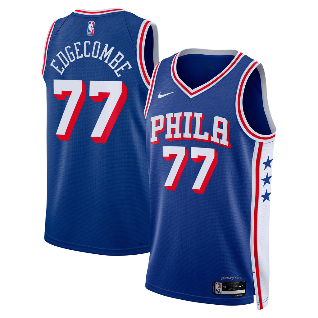 Philadelphia 76ers Nike Icon Edition Swingman Jersey - Royal - VJ Edgecombe - Youth